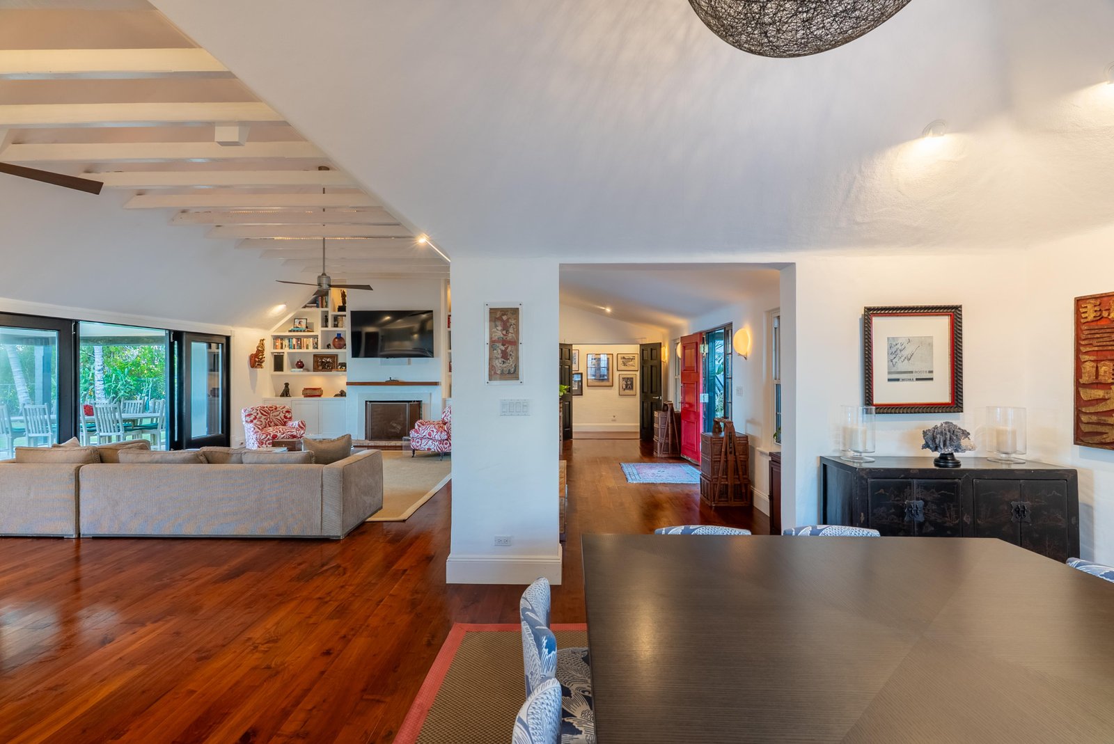 Luxury Beach-Front Executive Home - Living Room & Dining Room